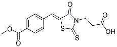 3-((5Z)-5-[4-(METHOXYCARBONYL)BENZYLIDENE]-4-OXO-2-THIOXO-1,3-THIAZOLIDIN-3-YL)PROPANOIC ACID Struktur