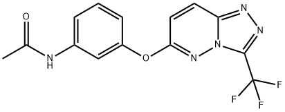 N-(3-([3-(TRIFLUOROMETHYL)[1,2,4]TRIAZOLO[4,3-B]PYRIDAZIN-6-YL]OXY)PHENYL)ACETAMIDE Struktur