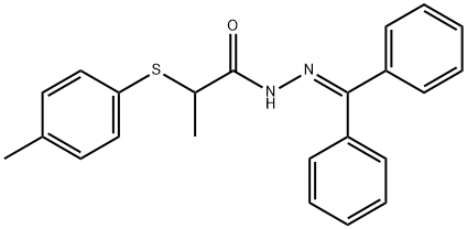 N'-(DIPHENYLMETHYLENE)-2-[(4-METHYLPHENYL)SULFANYL]PROPANOHYDRAZIDE Struktur