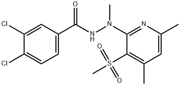 3,4-DICHLORO-N'-[4,6-DIMETHYL-3-(METHYLSULFONYL)-2-PYRIDINYL]-N'-METHYLBENZENECARBOHYDRAZIDE Struktur