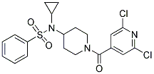 4-[CYCLOPROPYL(PHENYLSULPHONYL)AMINO]-1-[(2,6-DICHLOROPYRIDIN-4-YL)CARBONYL]PIPERIDINE Struktur