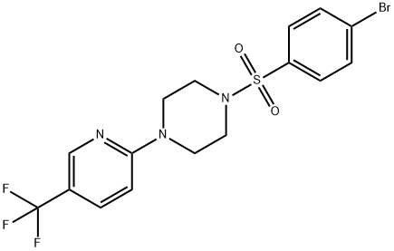 1-[(4-BROMOPHENYL)SULFONYL]-4-[5-(TRIFLUOROMETHYL)-2-PYRIDINYL]PIPERAZINE Struktur