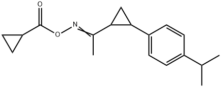 1-(2-([(CYCLOPROPYLCARBONYL)OXY]ETHANIMIDOYL)CYCLOPROPYL)-4-ISOPROPYLBENZENE Struktur