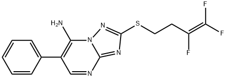 6-PHENYL-2-[(3,4,4-TRIFLUORO-3-BUTENYL)SULFANYL][1,2,4]TRIAZOLO[1,5-A]PYRIMIDIN-7-AMINE Struktur