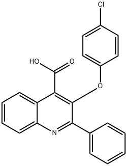 3-(4-CHLOROPHENOXY)-2-PHENYL-4-QUINOLINECARBOXYLIC ACID Struktur