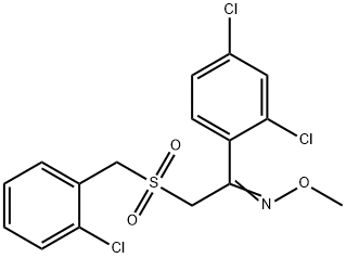 2-[(2-CHLOROBENZYL)SULFONYL]-1-(2,4-DICHLOROPHENYL)-1-ETHANONE O-METHYLOXIME Struktur