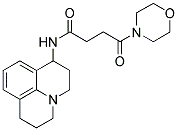 4-MORPHOLINO-4-OXO-N-(2,3,6,7-TETRAHYDRO-(1H,5H)-BENZO[IJ]QUINOLIZIN-3-YL)BUTANAMIDE Struktur