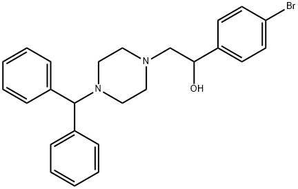 2-(4-BENZHYDRYLPIPERAZINO)-1-(4-BROMOPHENYL)-1-ETHANOL Struktur