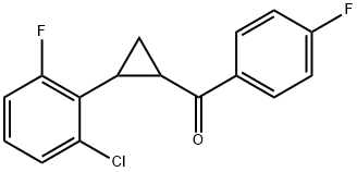 [2-(2-CHLORO-6-FLUOROPHENYL)CYCLOPROPYL](4-FLUOROPHENYL)METHANONE Struktur