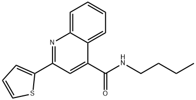 N-BUTYL-2-THIEN-2-YLQUINOLINE-4-CARBOXAMIDE Struktur