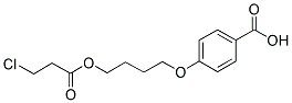 4-(4-[(3-CHLOROPROPANOYL)OXY]BUTOXY)BENZENECARBOXYLIC ACID Struktur