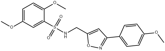 2,5-DIMETHOXY-N-([3-(4-METHOXYPHENYL)-5-ISOXAZOLYL]METHYL)BENZENESULFONAMIDE Struktur