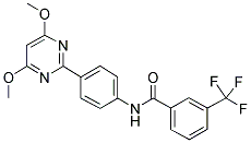 N-[4-(4,6-DIMETHOXYPYRIMIDIN-2-YL)PHENYL]-3-(TRIFLUOROMETHYL)BENZAMIDE Struktur