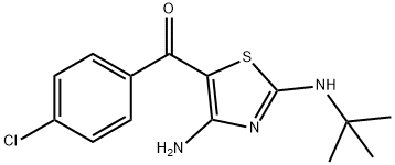 [4-AMINO-2-(TERT-BUTYLAMINO)-1,3-THIAZOL-5-YL](4-CHLOROPHENYL)METHANONE Struktur