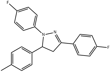 1,3-BIS(4-FLUOROPHENYL)-5-(4-METHYLPHENYL)-4,5-DIHYDRO-1H-PYRAZOLE Struktur