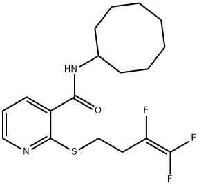 N-CYCLOOCTYL-2-[(3,4,4-TRIFLUORO-3-BUTENYL)SULFANYL]NICOTINAMIDE Struktur