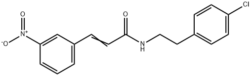 N-(4-CHLOROPHENETHYL)-3-(3-NITROPHENYL)ACRYLAMIDE Struktur