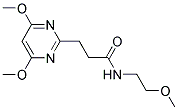 3-(4,6-DIMETHOXYPYRIMIDIN-2-YL)-N-(2-METHOXYETHYL)PROPANAMIDE Struktur