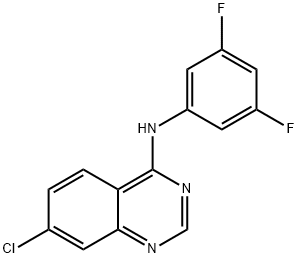 7-CHLORO-N-(3,5-DIFLUOROPHENYL)-4-QUINAZOLINAMINE Struktur