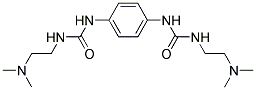 ((2-(DIMETHYLAMINO)ETHYL)AMINO)-N-(4-(((2-(DIMETHYLAMINO)ETHYL)AMINO)CARBONYLAMINO)PHENYL)FORMAMIDE Struktur