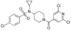 4-[[(4-CHLOROPHENYL)SULPHONYL]CYCLOPROPYLAMINO]-1-[(2,6-DICHLOROPYRIDIN-4-YL)CARBONYL]PIPERIDINE Struktur