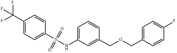 N-(3-([(4-FLUOROBENZYL)OXY]METHYL)PHENYL)-4-(TRIFLUOROMETHYL)BENZENESULFONAMIDE Struktur