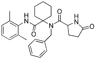 N-BENZYL-N-{1-[(2,6-DIMETHYLANILINO)CARBONYL]CYCLOHEXYL}-5-OXO-2-PYRROLIDINECARBOXAMIDE Struktur