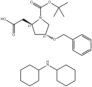 BOC-O-BENZYL-L-BETA-HOMOHYDROXYPROLINE DICYCLOHEXYLAMINE SALT Struktur