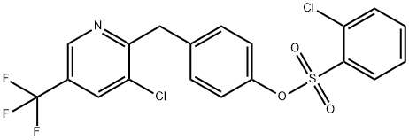 4-([3-CHLORO-5-(TRIFLUOROMETHYL)-2-PYRIDINYL]METHYL)PHENYL 2-CHLOROBENZENESULFONATE Struktur