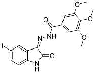 5-IODO-3-((3,4,5-TRIMETHOXYBENZOYL)HYDRAZIDYL)-2-OXOINDOLINE Struktur