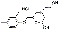 1-[BIS(2-HYDROXYETHYL)AMINO]-3-(2,4-DIMETHYLPHENOXY)PROPAN-2-OL HYDROCHLORIDE Struktur