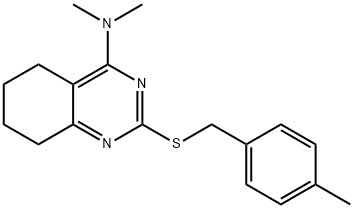 N,N-DIMETHYL-2-[(4-METHYLBENZYL)SULFANYL]-5,6,7,8-TETRAHYDRO-4-QUINAZOLINAMINE Struktur