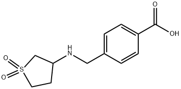 4-[(1,1-DIOXO-TETRAHYDRO-1-THIOPHEN-3-YLAMINO)-METHYL]-BENZOIC ACID Struktur