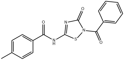 N-(2-BENZOYL-3-OXO-2,3-DIHYDRO-1,2,4-THIADIAZOL-5-YL)-4-METHYLBENZENECARBOXAMIDE Struktur