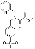 N-[4-(METHYLSULPHONYL)BENZYL]-N-[(PYRIDIN-2-YL)METHYL]THIOPHENE-2-CARBOXAMIDE Struktur