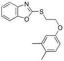 2-([2-(3,4-DIMETHYLPHENOXY)ETHYL]THIO)-1,3-BENZOXAZOLE Struktur