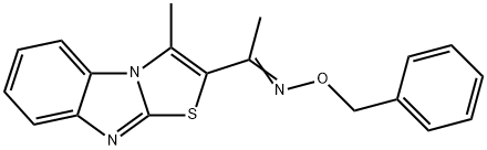 1-(3-METHYL[1,3]THIAZOLO[3,2-A][1,3]BENZIMIDAZOL-2-YL)-1-ETHANONE O-BENZYLOXIME Struktur