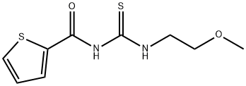 N-(((2-METHOXYETHYL)AMINO)THIOXOMETHYL)-2-THIENYLFORMAMIDE Struktur