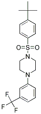 1-((4-(TERT-BUTYL)PHENYL)SULFONYL)-4-(3-(TRIFLUOROMETHYL)PHENYL)PIPERAZINE Struktur