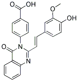 4-(2-[2-(4-HYDROXY-3-METHOXY-PHENYL)-VINYL]-4-OXO-4 H-QUINAZOLIN-3-YL)-BENZOIC ACID Struktur