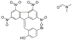 4-BROMO-2-[(2,4,5,7-TETRANITRO-9H-FLUOREN-9-YLIDEN)METHYL]PHENOL DIMETHYLFORMAMIDE Struktur