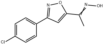 1-[3-(4-CHLOROPHENYL)-5-ISOXAZOLYL]-1-ETHANONE OXIME Struktur