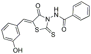 N-[(5Z)-5-(3-HYDROXYBENZYLIDENE)-4-OXO-2-THIOXO-1,3-THIAZOLIDIN-3-YL]BENZAMIDE Struktur