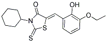 (5Z)-3-CYCLOHEXYL-5-(3-ETHOXY-2-HYDROXYBENZYLIDENE)-2-THIOXO-1,3-THIAZOLIDIN-4-ONE Struktur