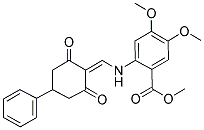 METHYL 2-((2,6-DIOXO-4-PHENYLCYCLOHEXYLIDENE)METHYLAMINO)-4,5-DIMETHOXYBENZOATE Struktur