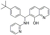 7-((4-TERT-BUTYLPHENYL)(PYRIDIN-2-YLAMINO)METHYL)QUINOLIN-8-OL Struktur