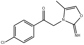 1-(4-CHLOROPHENYL)-2-[2-IMINO-4-METHYL-1,3-OXAZOL-3(2H)-YL]-1-ETHANONE Struktur