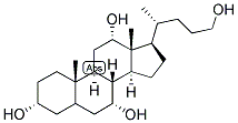 3A,7A,12A,24-TETRAHYDROXYCHOLANE Struktur