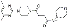 4-[4-(4,6-DIMETHYLPYRIMIDIN-2-YL)PIPERAZIN-1-YL]-N-MORPHOLINO-4-OXOBUTANAMIDE Struktur