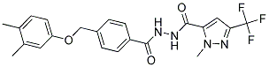 N'-{4-[(3,4-DIMETHYLPHENOXY)METHYL]BENZOYL}-1-METHYL-3-(TRIFLUOROMETHYL)-1H-PYRAZOLE-5-CARBOHYDRAZIDE Struktur